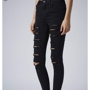 Topshop Moto Jamie High Rise Super Ripped Jeans